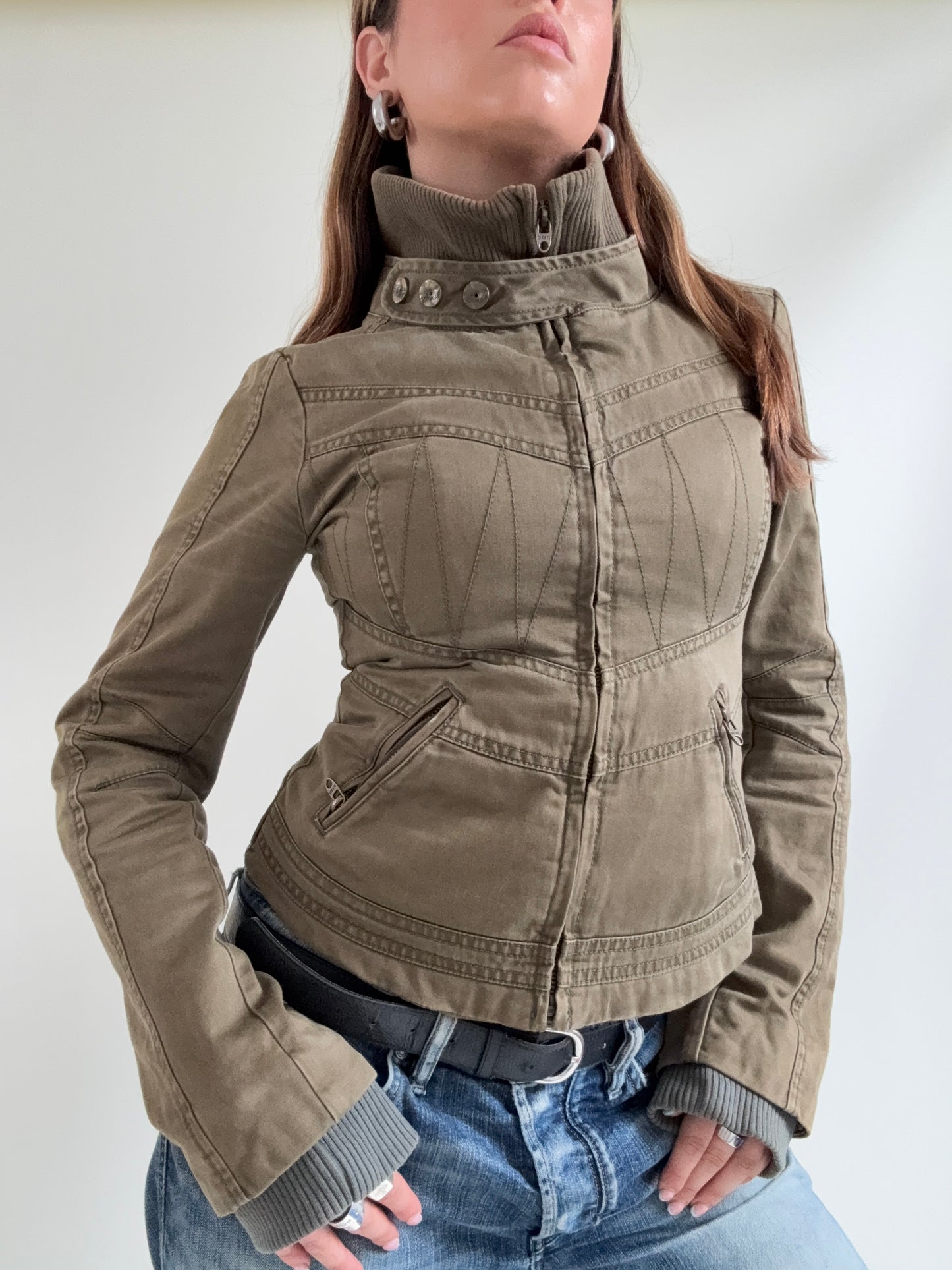 Diesel Fitted Funnel Neck Jacket (XS)