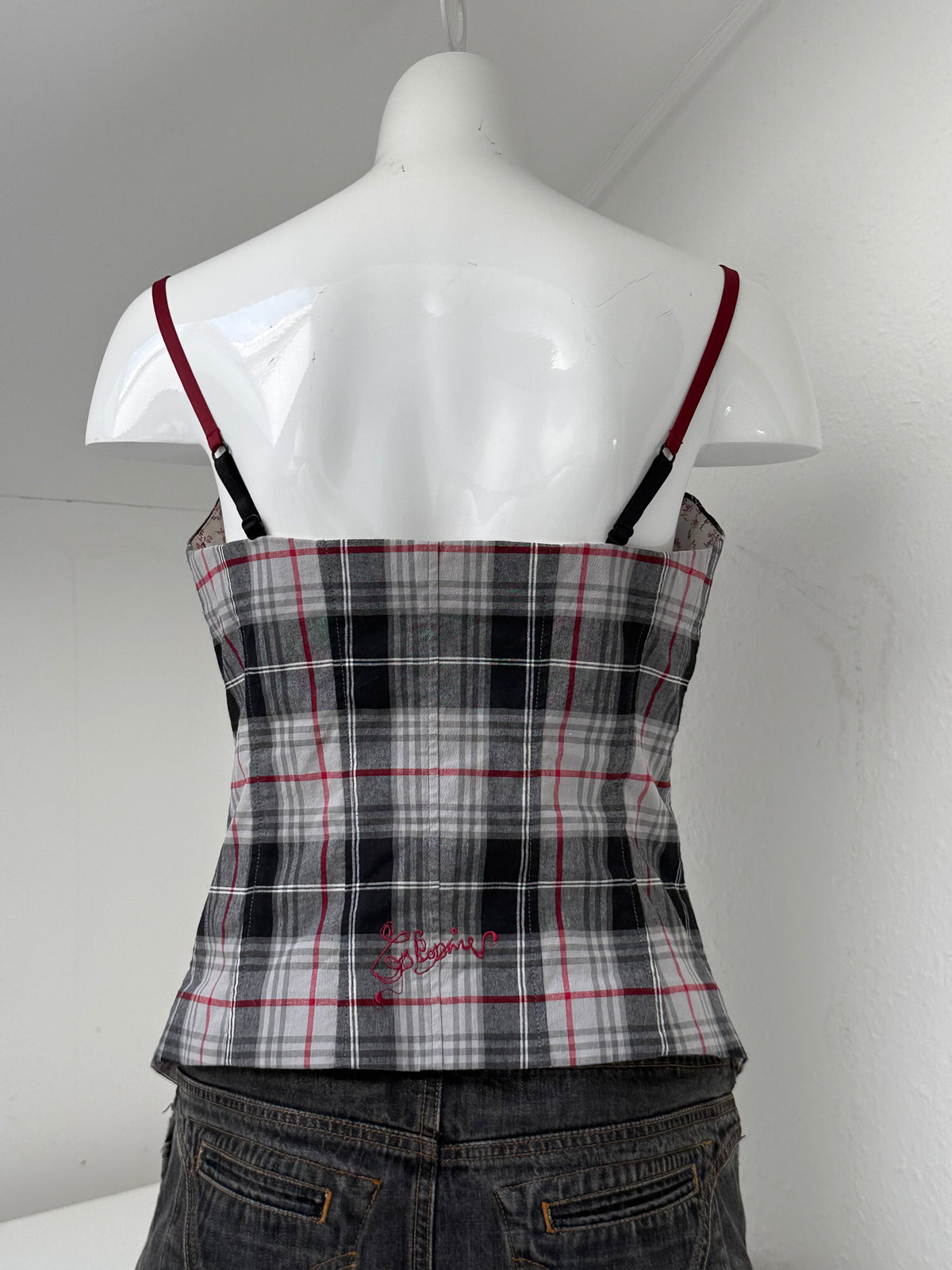 Cop Copine Tartan Corset Top (L)