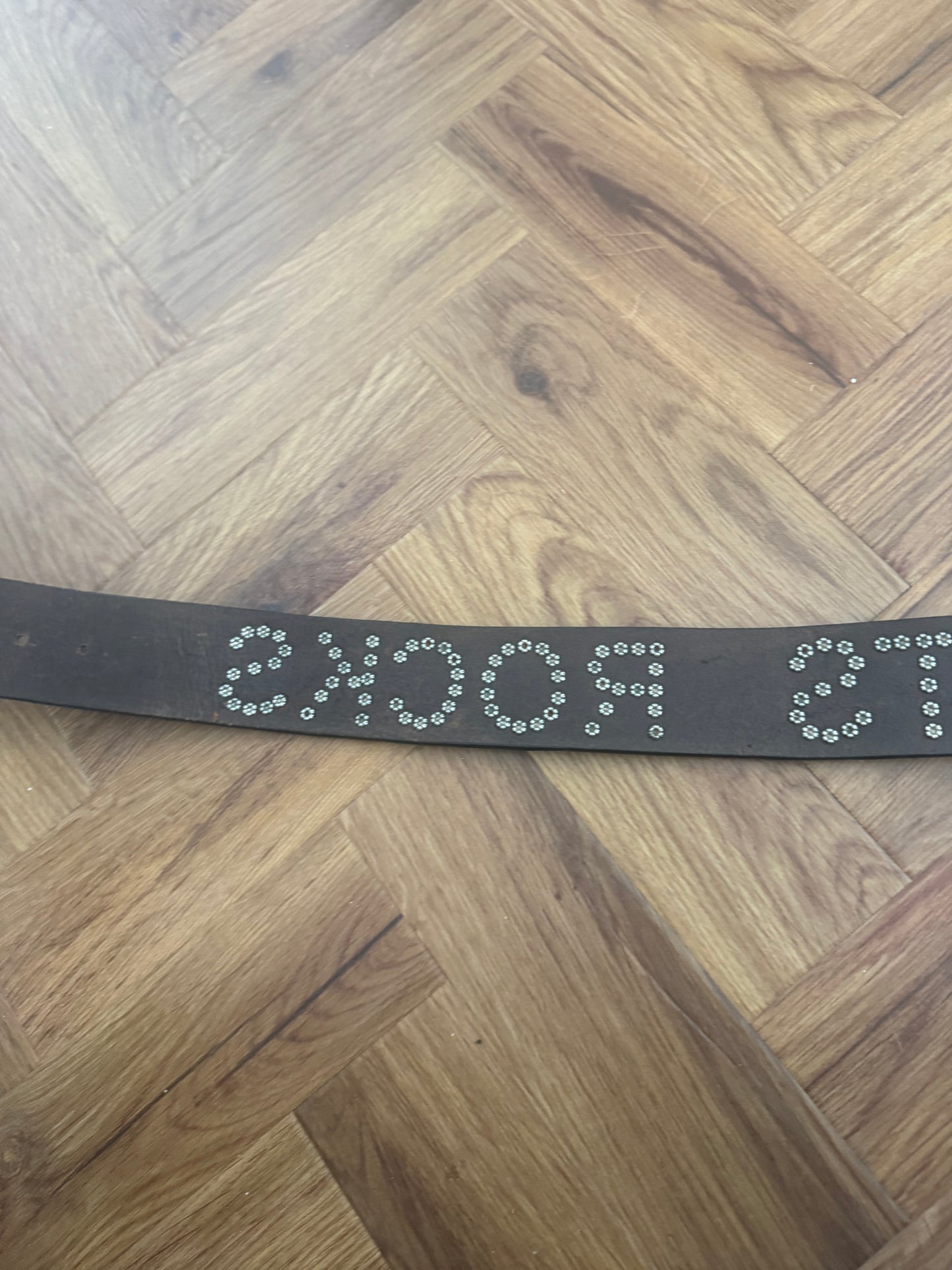 Allsaints Rocks Leather Studded Belt (S)