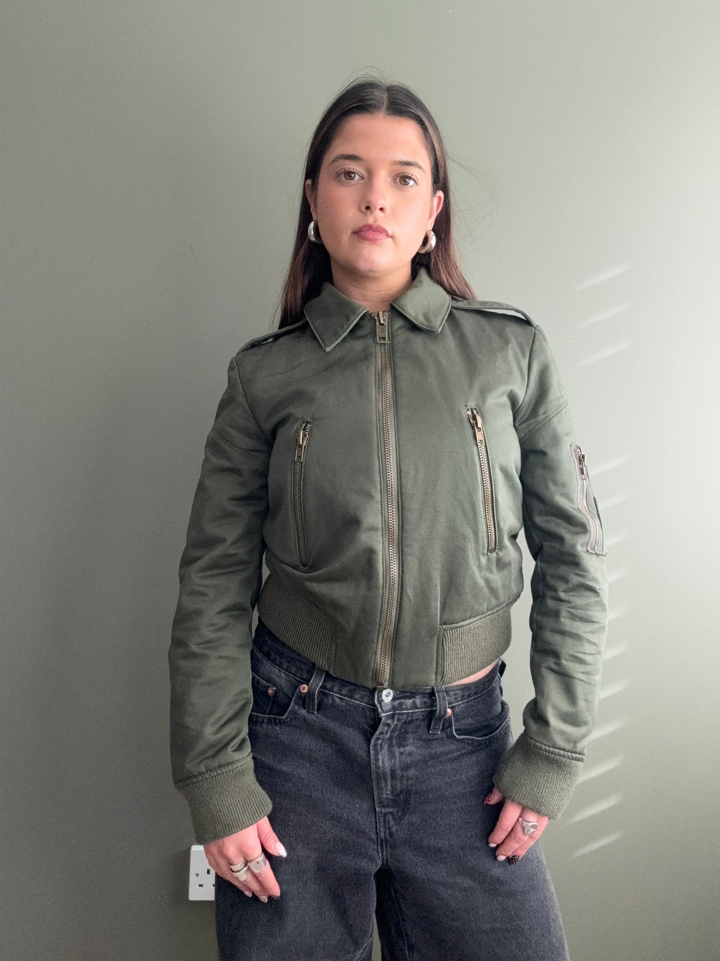 Khaki Diesel Bomber Jacket (S)
