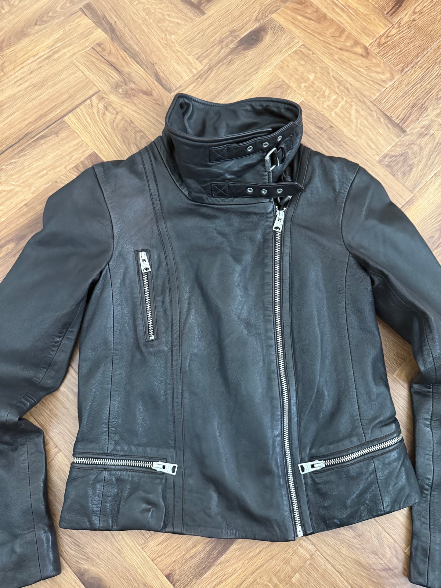 Allsaints Leather Buckle Jacket (UK10)