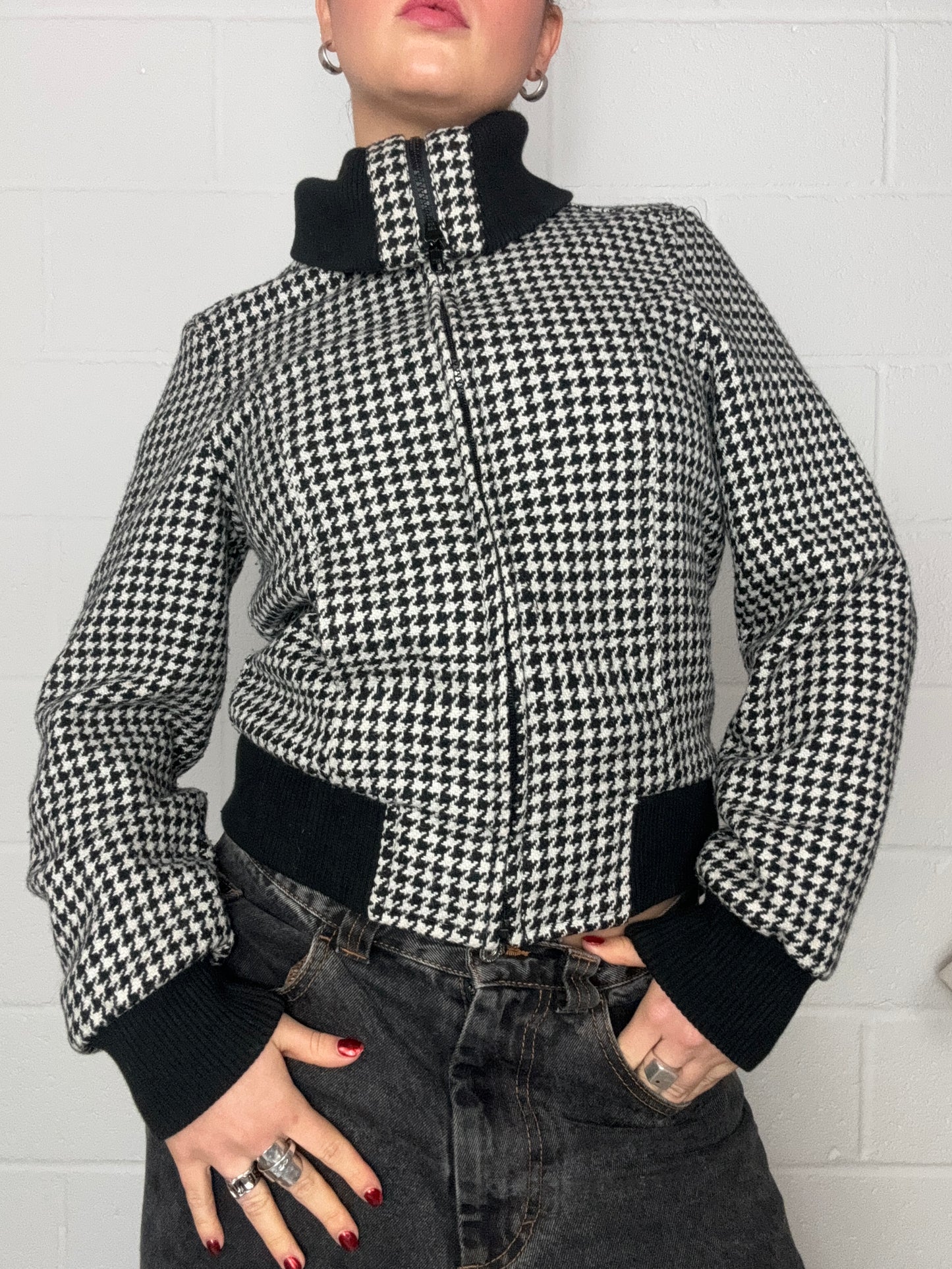 Dogtooth Print Jacket (UK10)