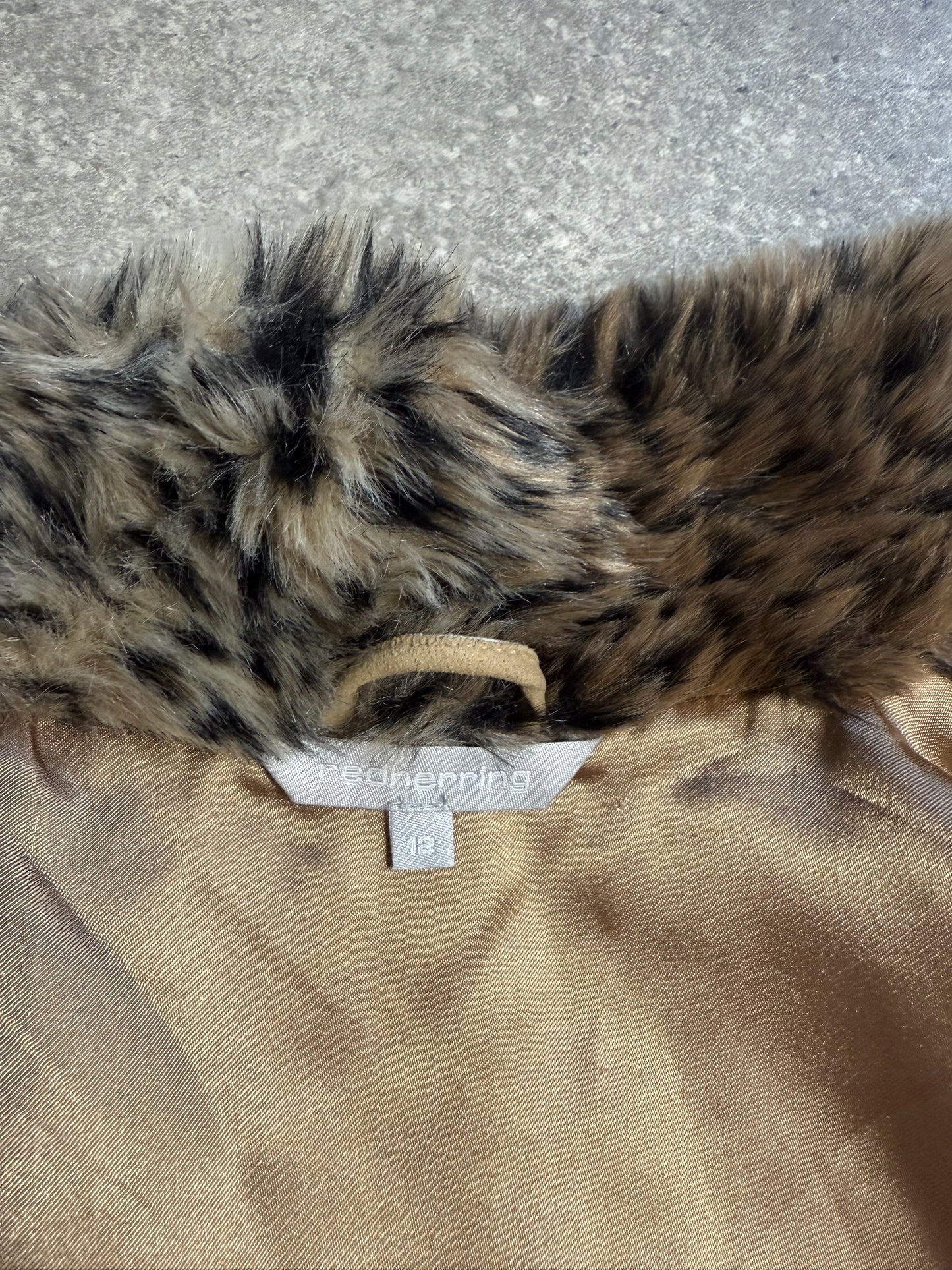 Faux Fur Leopard Gilet (UK12)