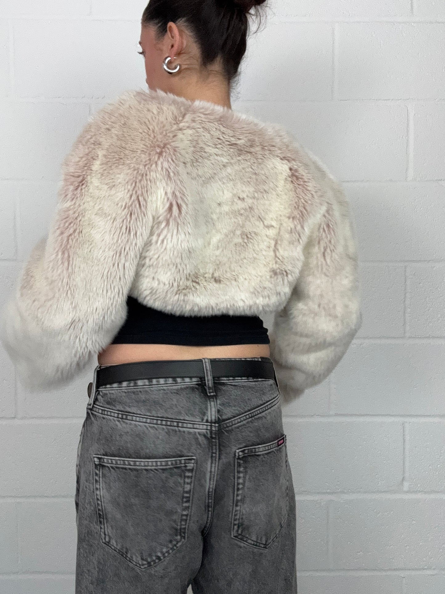 Pink Faux Fur Bolero/Jacket (S)