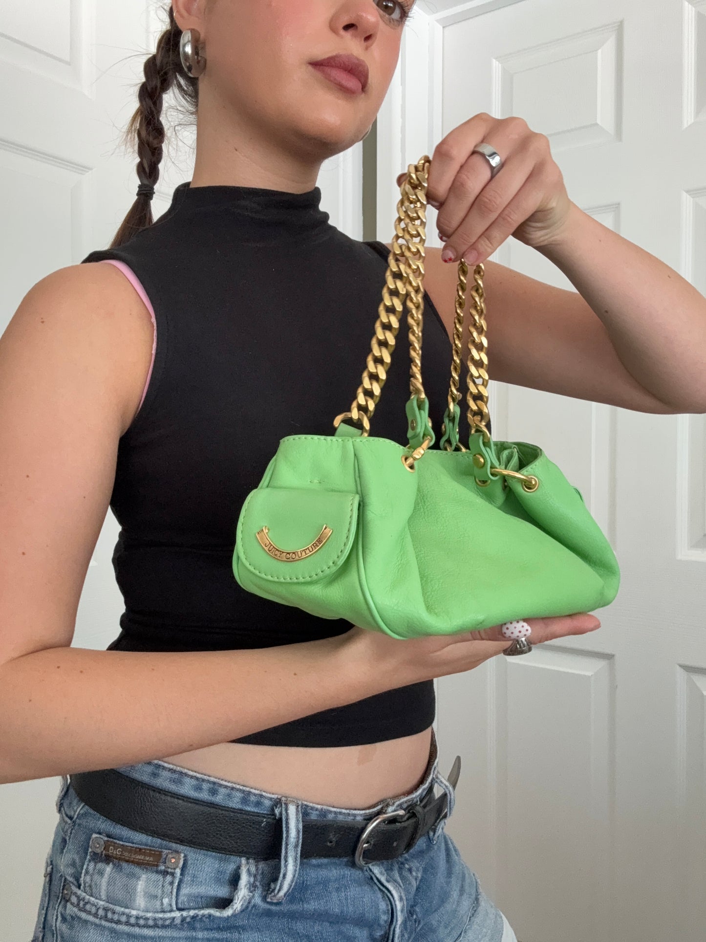 Juicy Couture Green Leather Bag