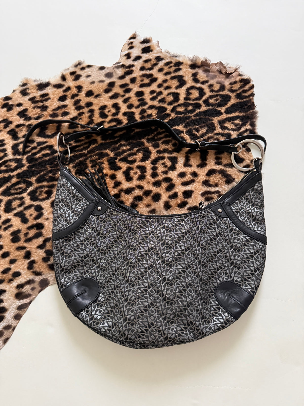 DKNY Slouchy Monogram Shoulder Bag