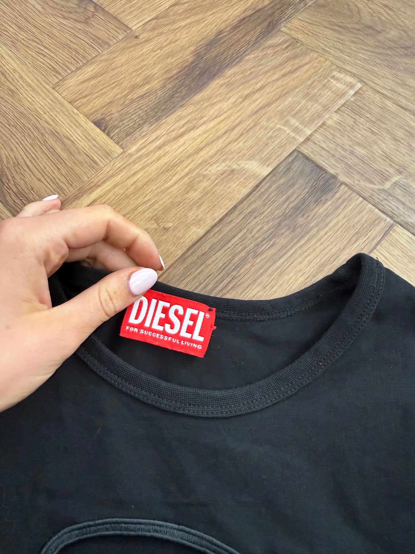 Diesel Cut Out Baby Tee (M)
