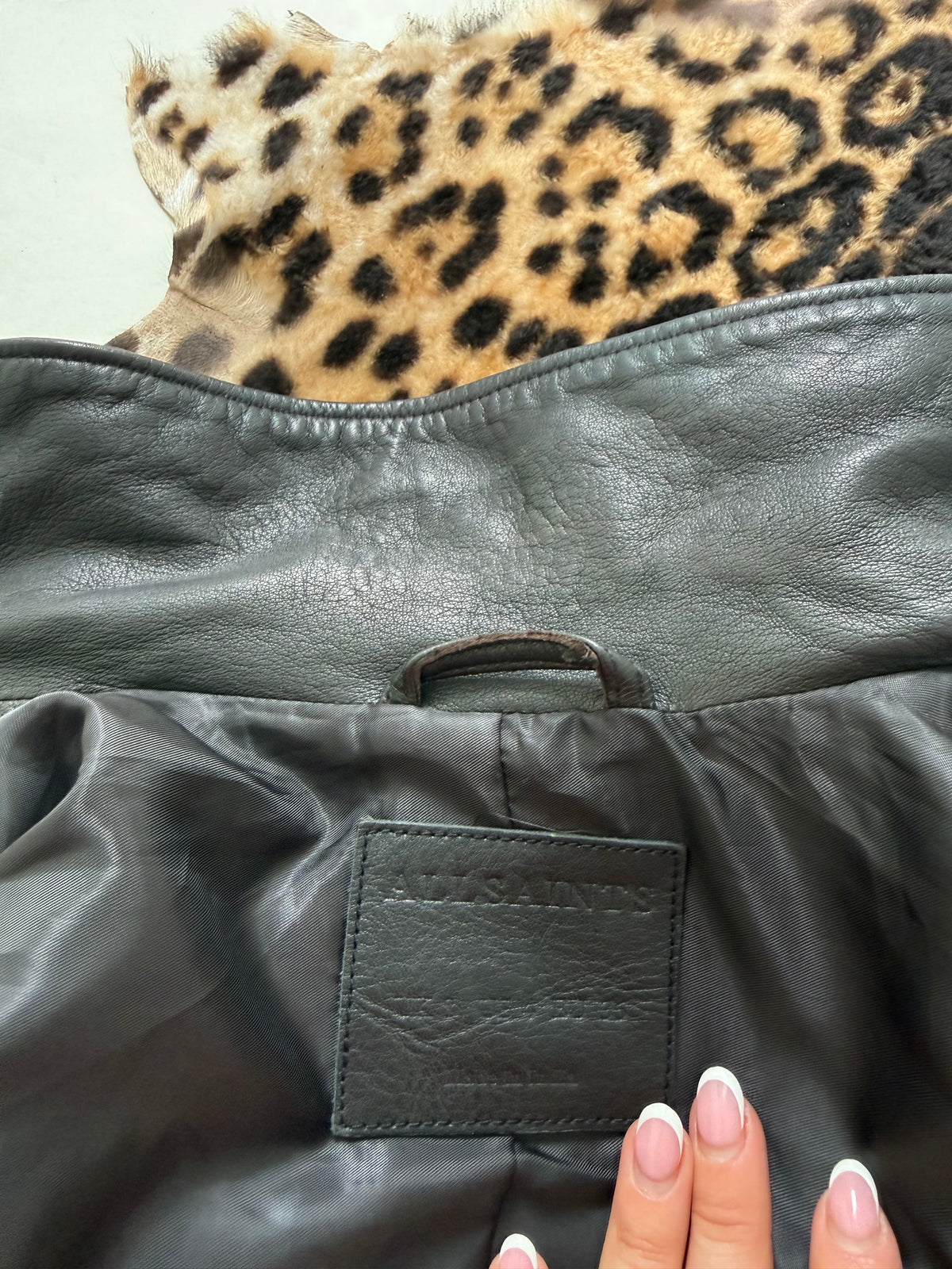 Allsaints Leather Buckle Jacket (UK8)