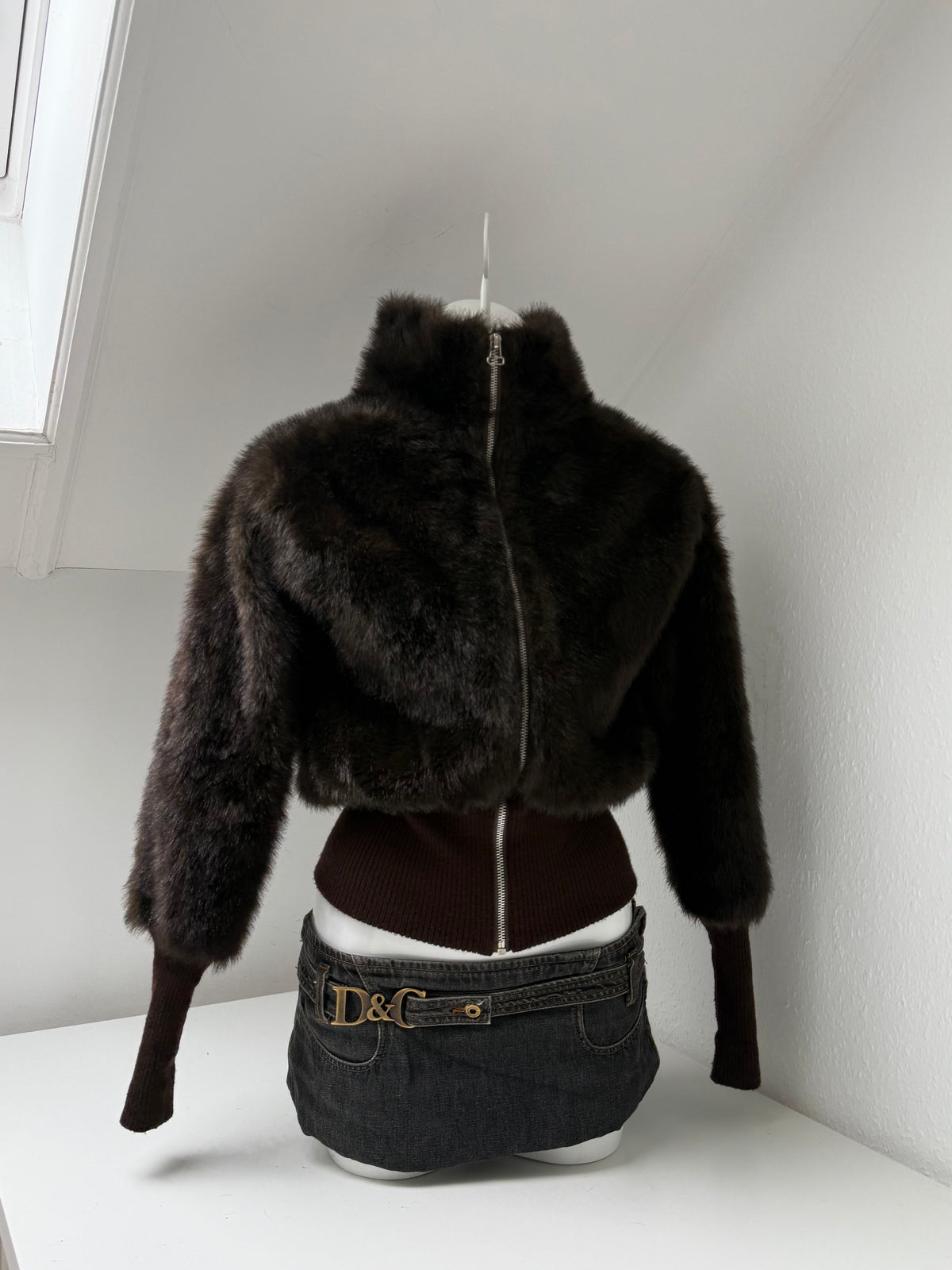 Morgan De Toi Faux Fur Bomber Jacket (S)