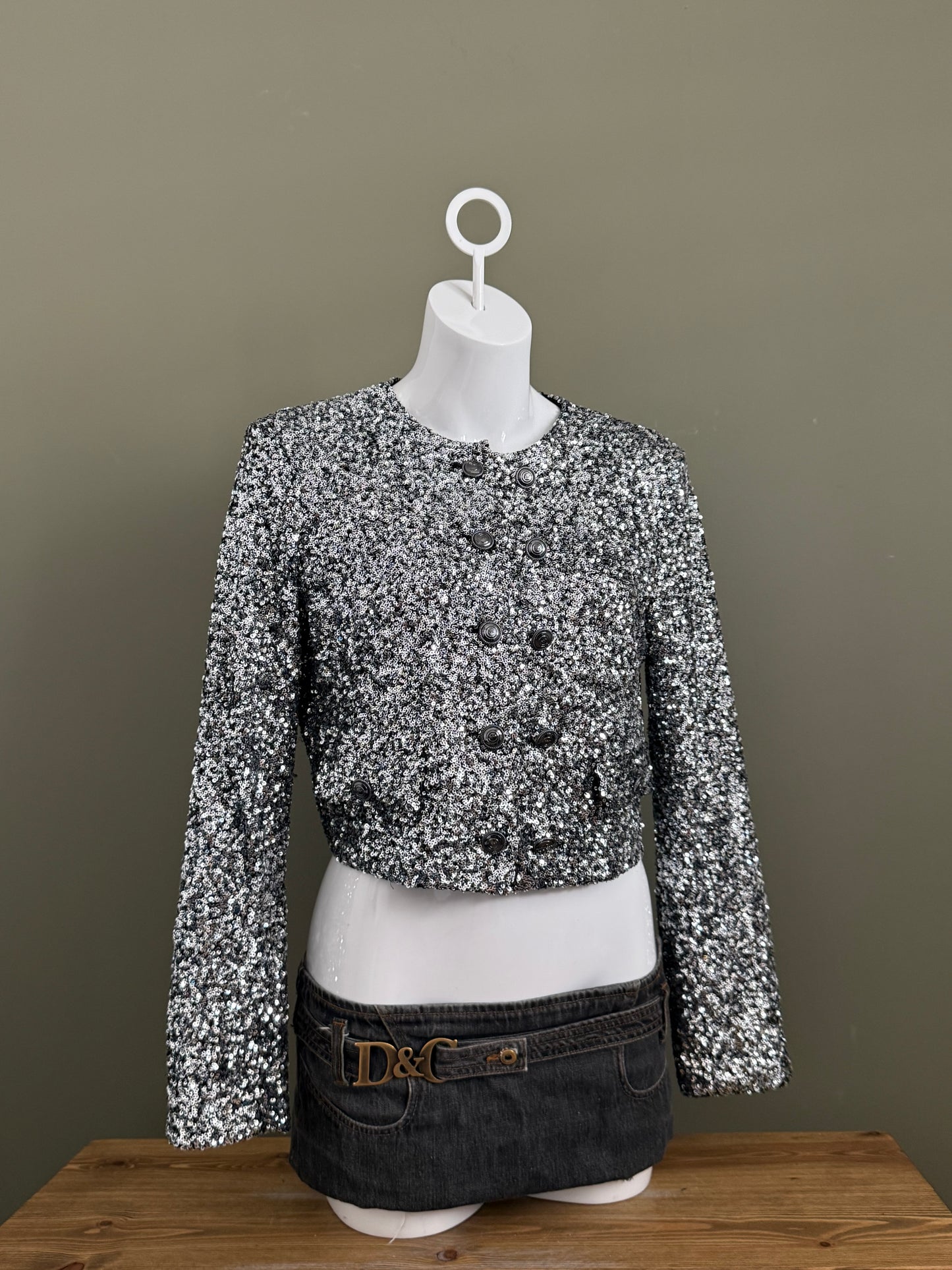 Karen Millen Sequin Military Jacket (UK10)