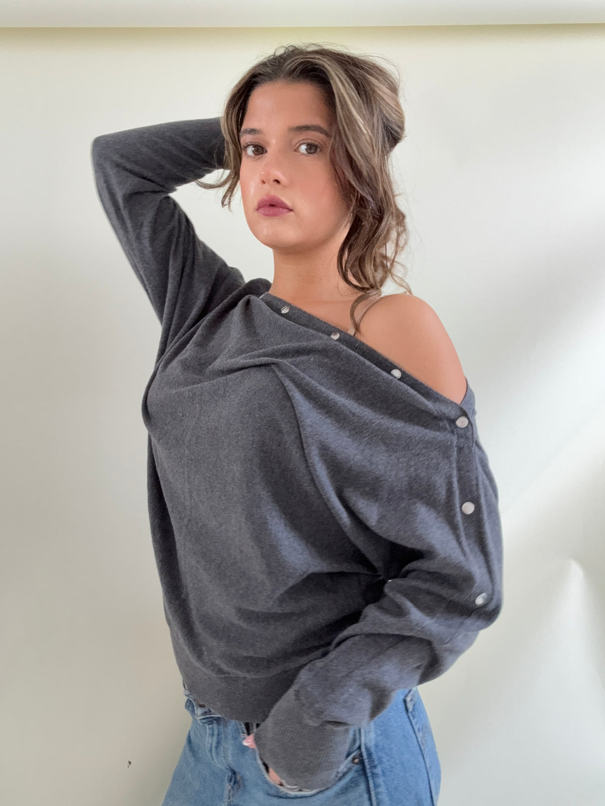 Allsaints Batwing Popper Jumper (M)