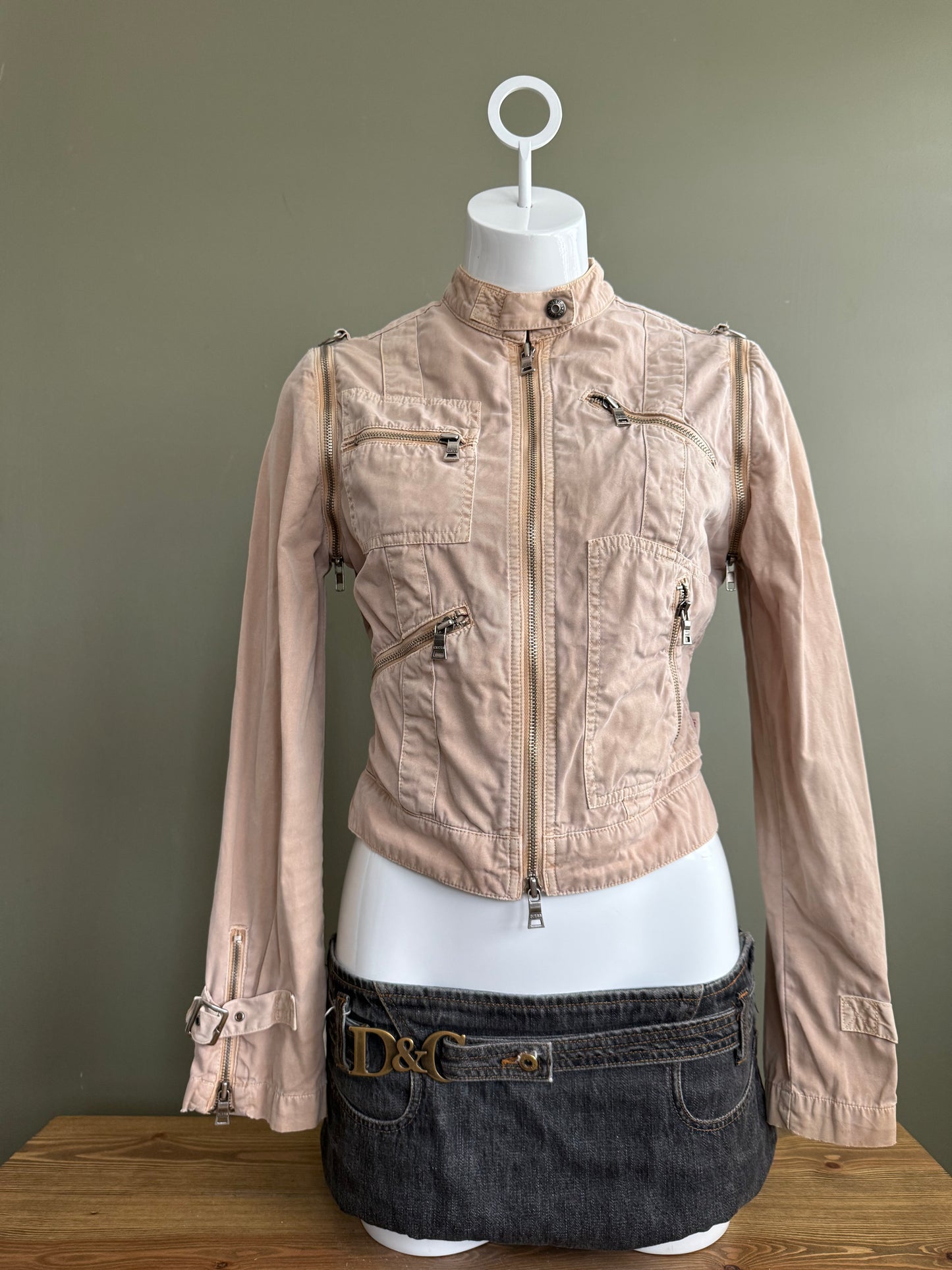 Beige Guess Utility Jacket (S)