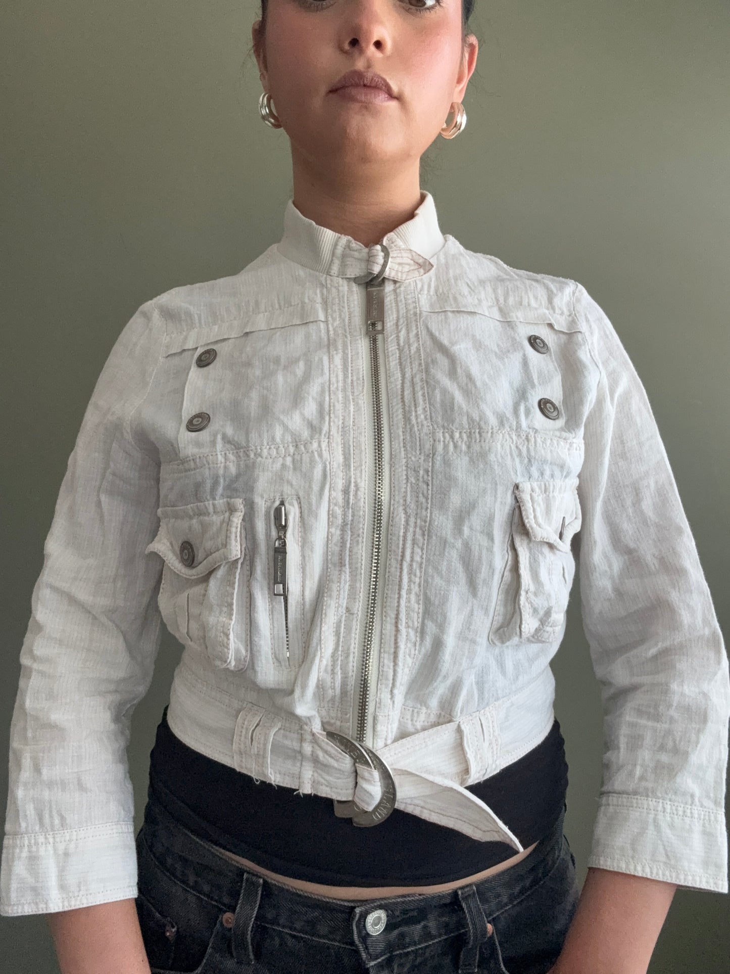 Linen Cargo Jacket (UK10)