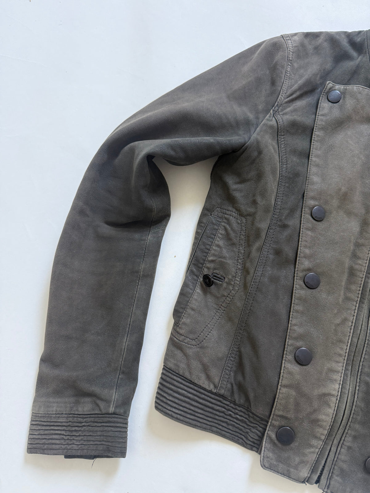 Vintage Diesel Leather Military Jacket (S)