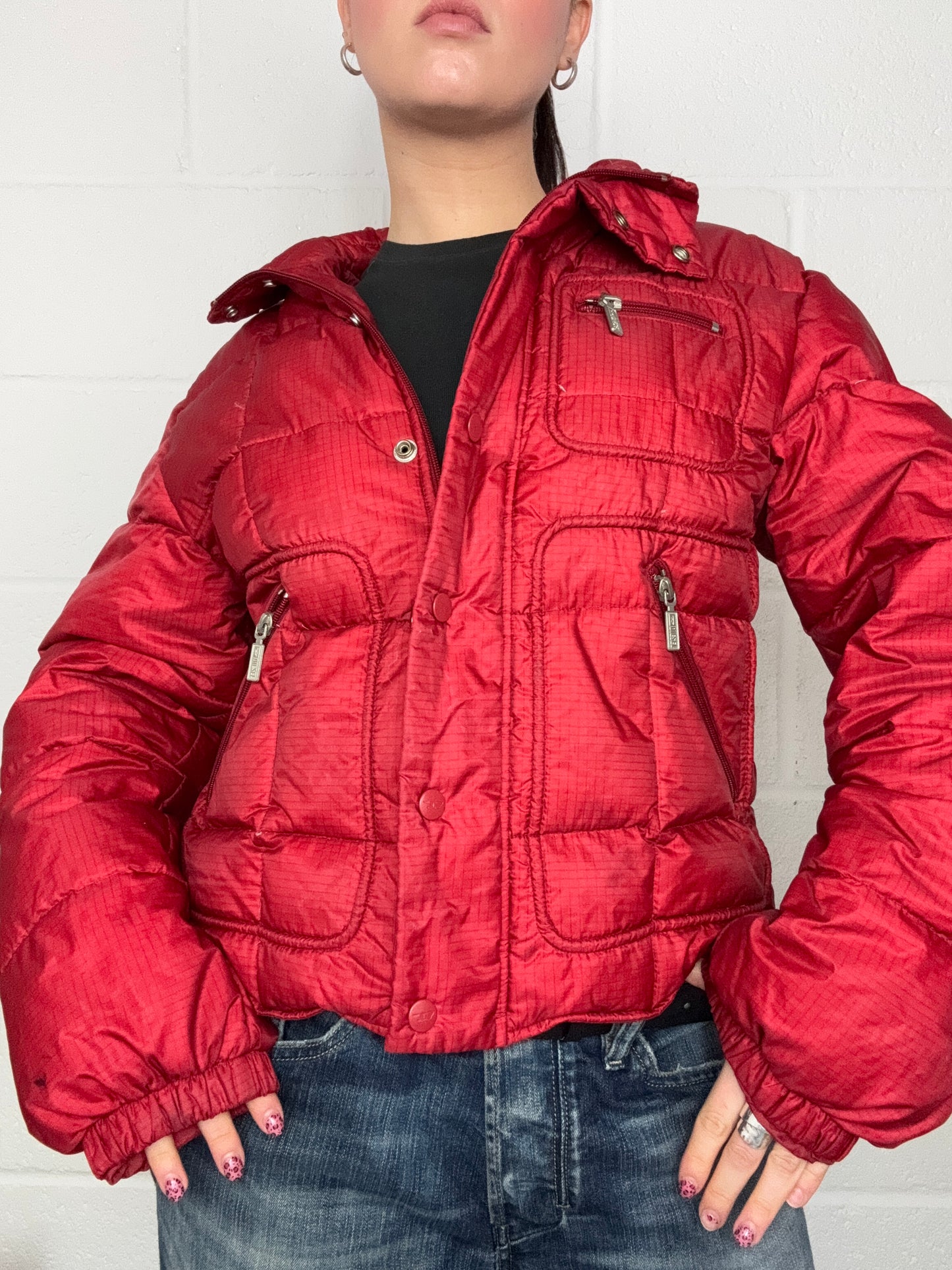 Diesel Red Puffer Jacket (M)