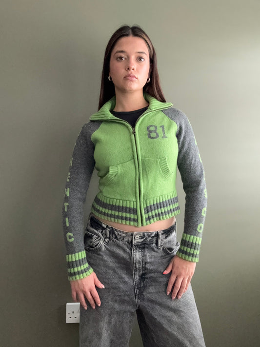 Knitted Guess Zip Jumper (XS)
