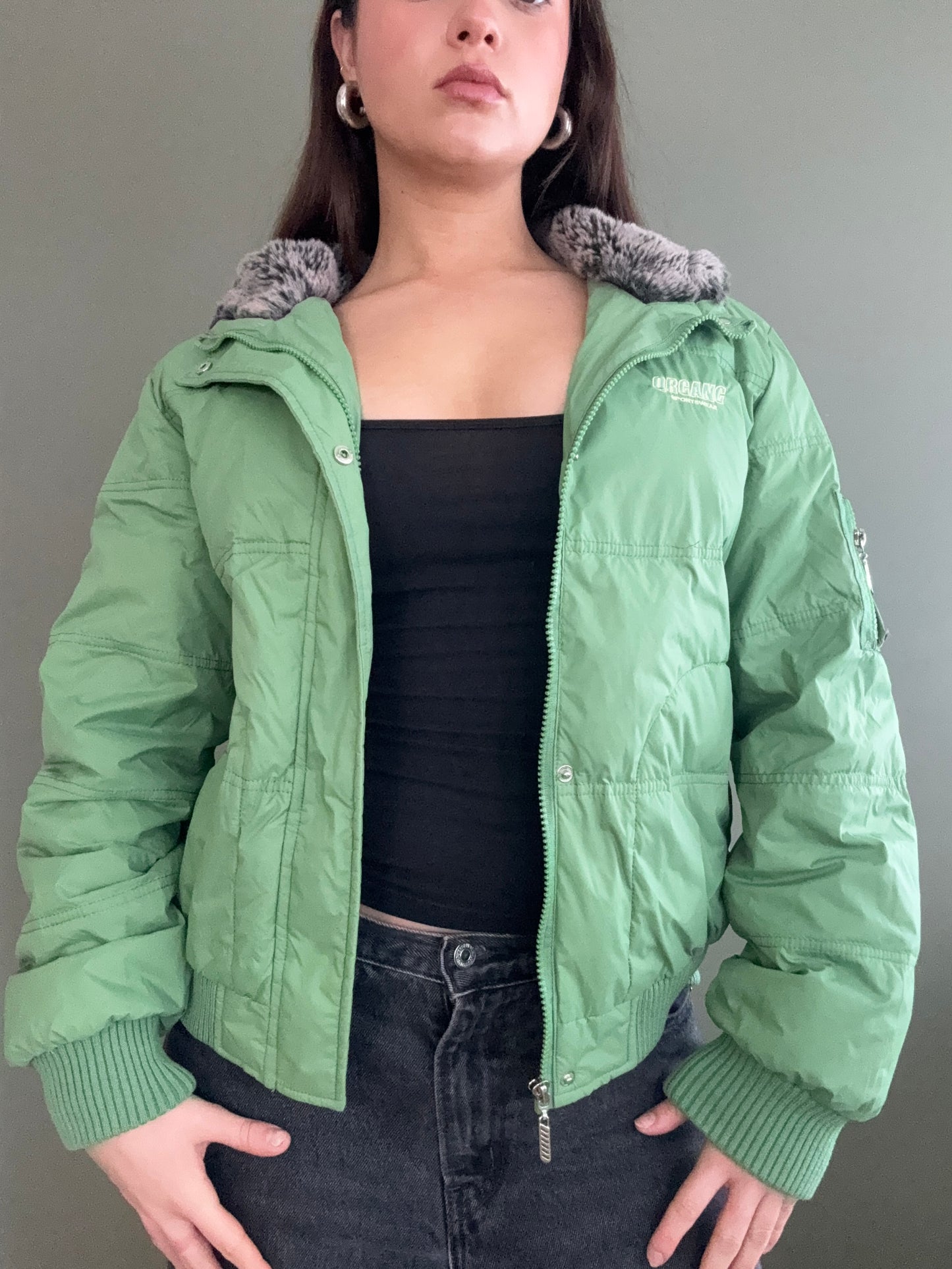 Green Puffer Jacket (M)