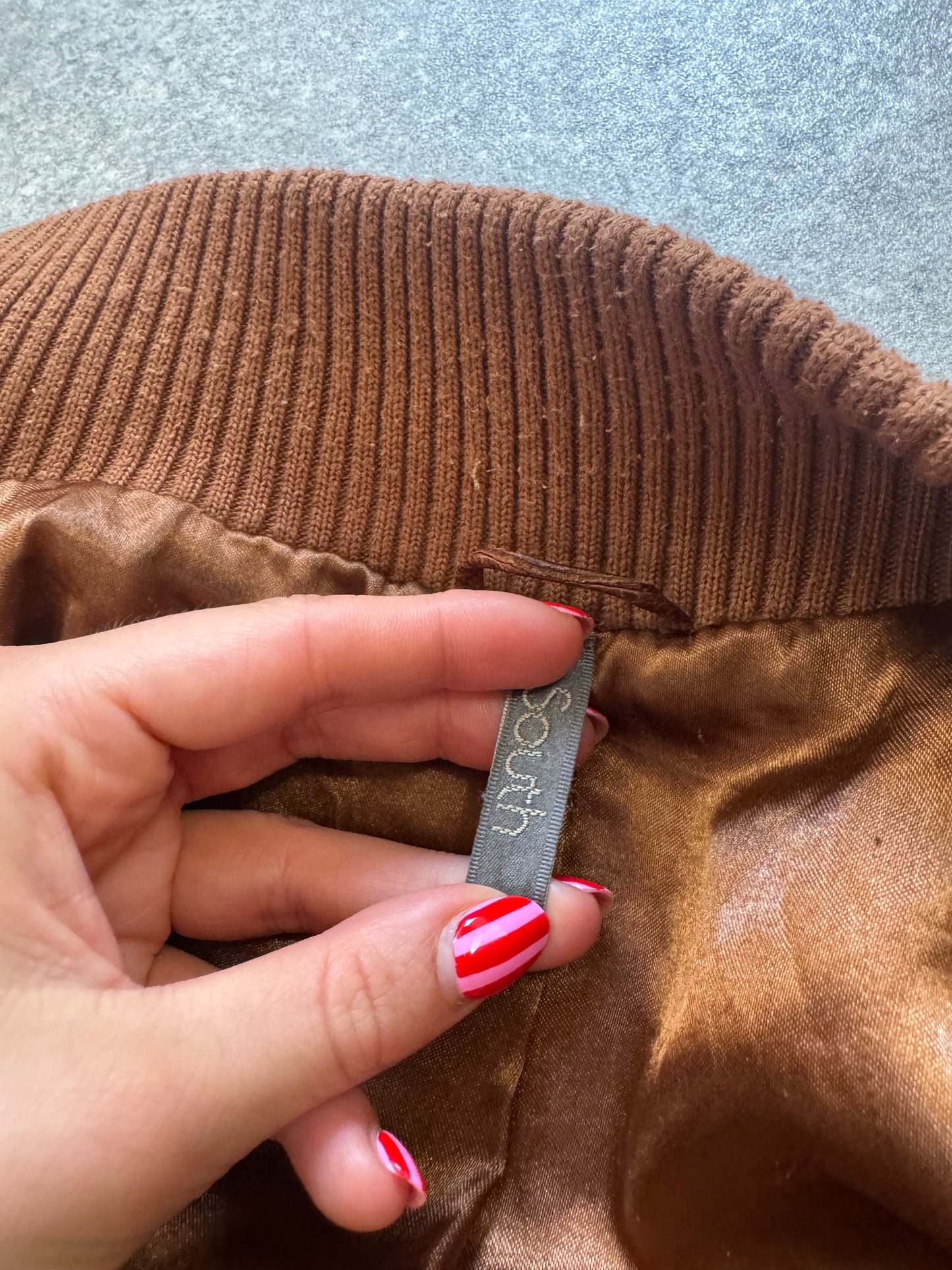 Tan Leather Jacket (UK14)