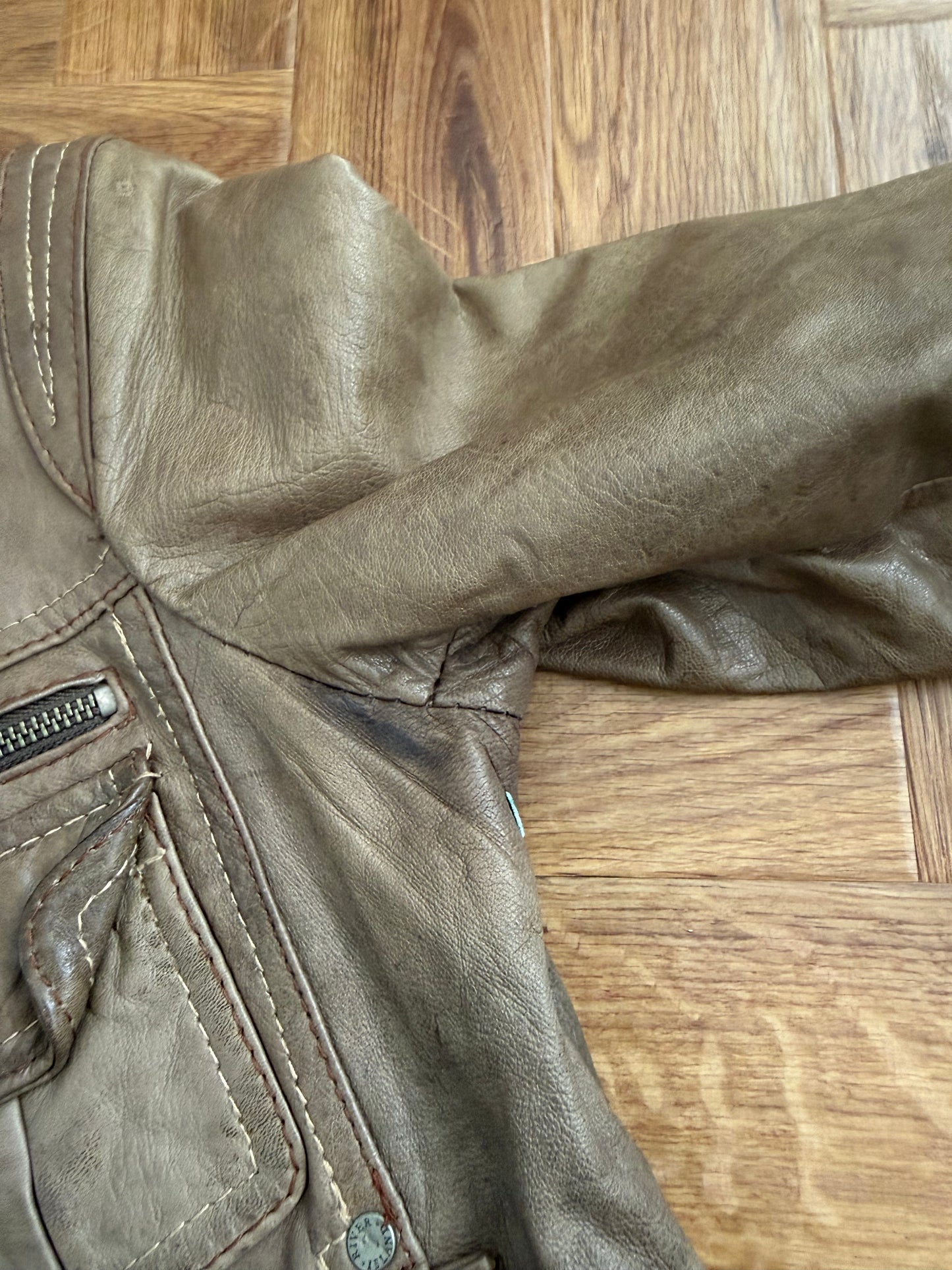 Leather Bomber Jacket (UK10)