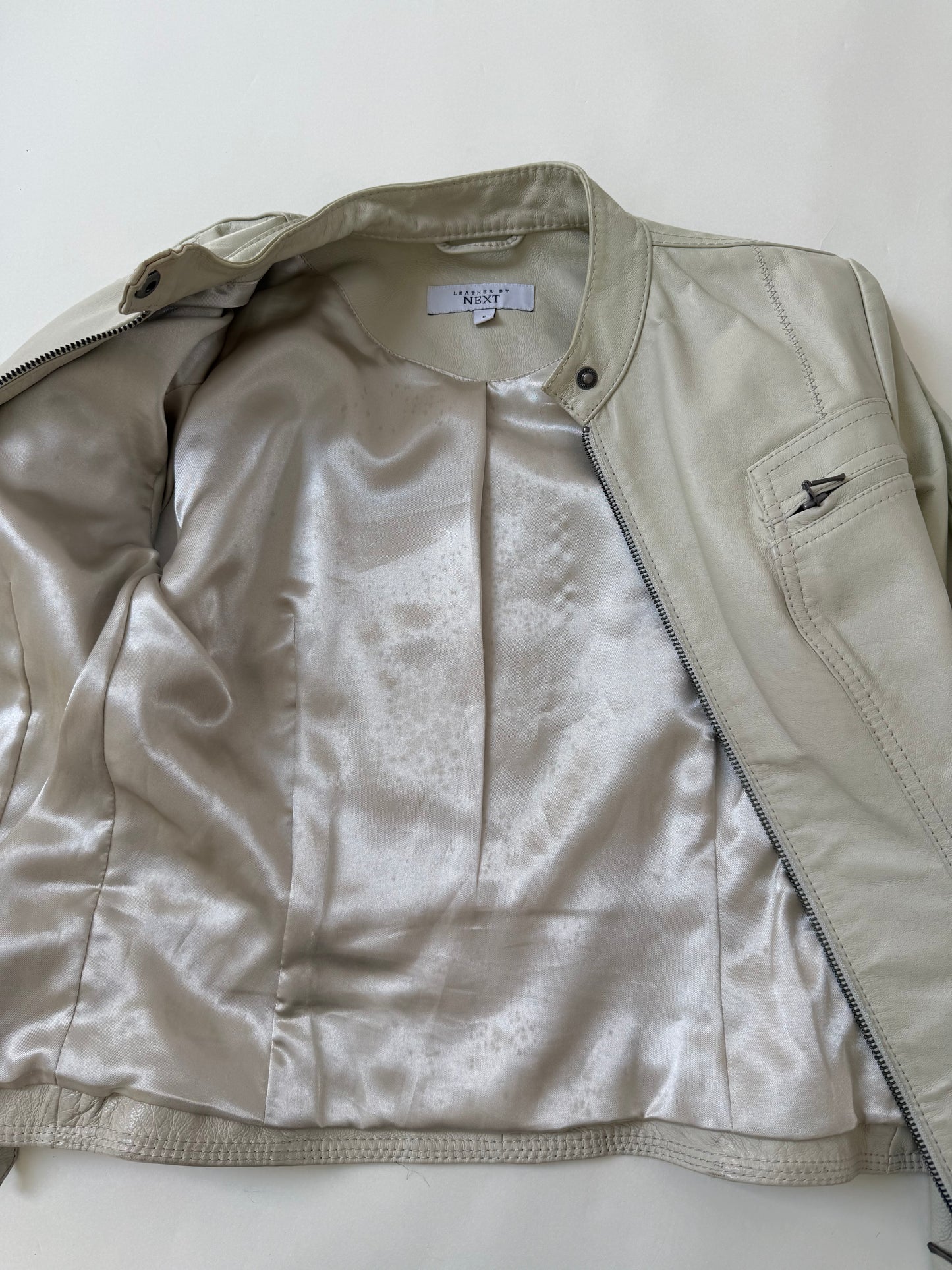 Buckle Leather Jacket (UK6)