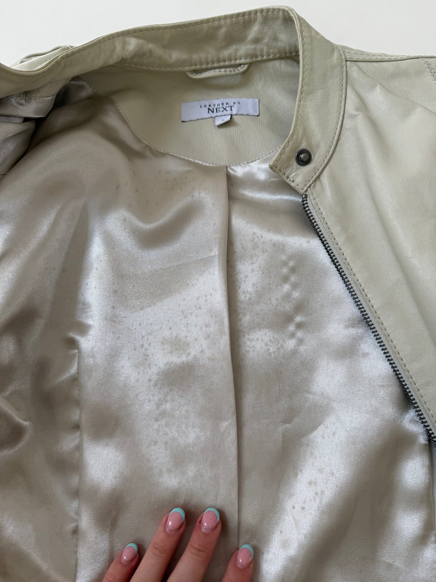Buckle Leather Jacket (UK6)