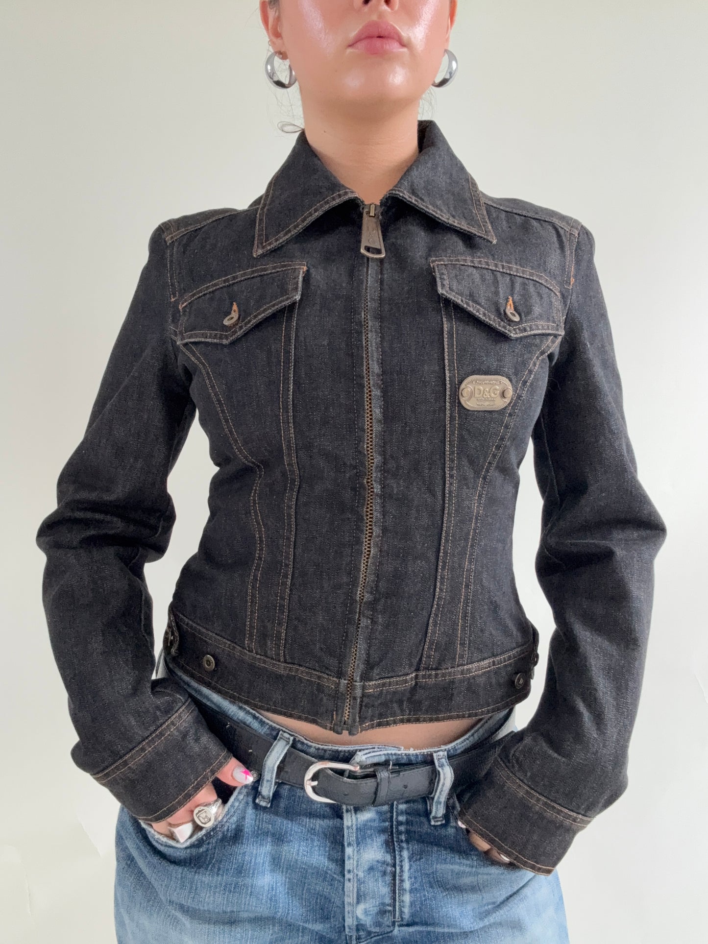 Dolce & Gabbana Vintage Fitted Denim Jacket (XS)