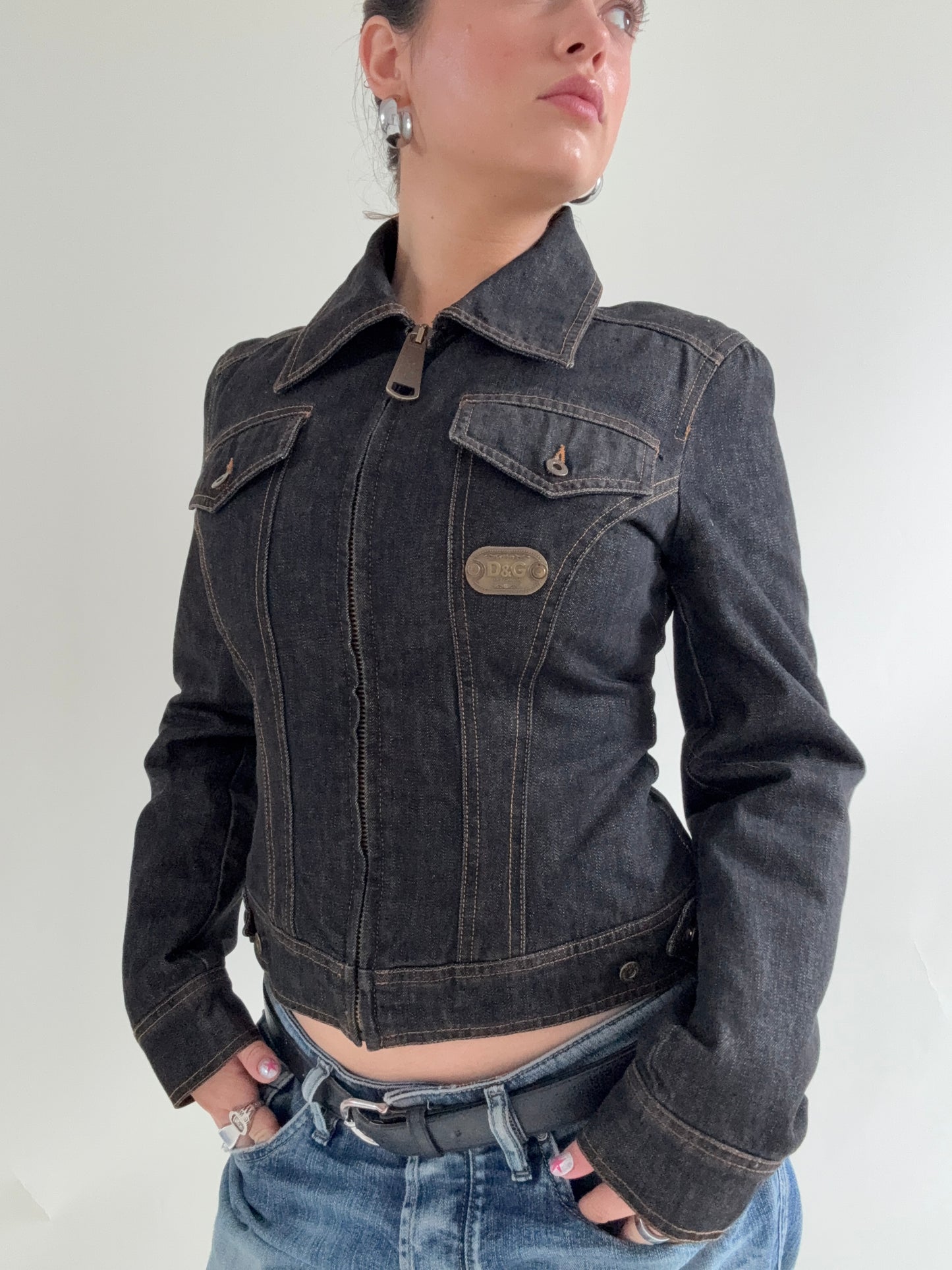 Dolce & Gabbana Vintage Fitted Denim Jacket (XS)