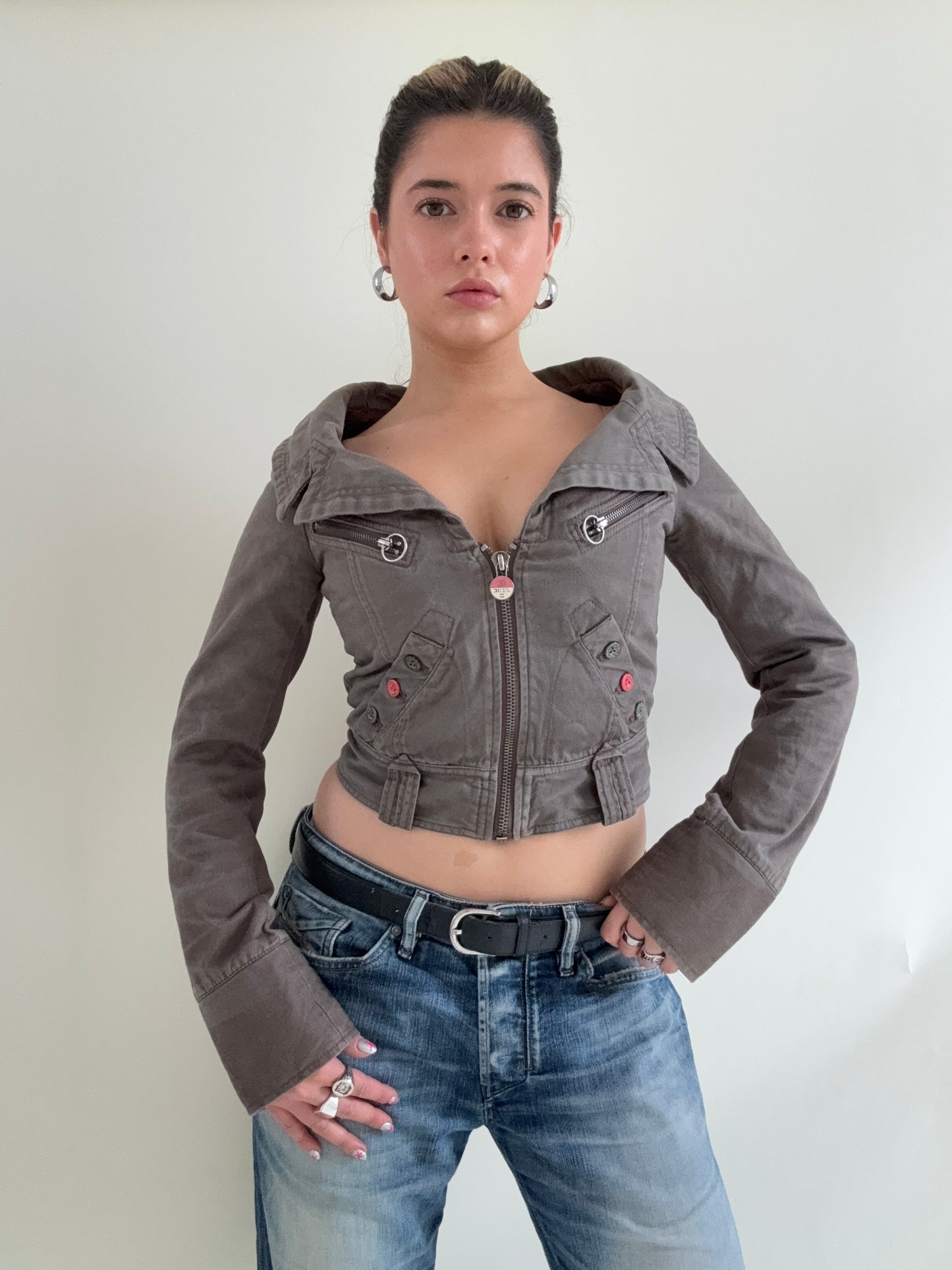 Diesel Cropped Utility Jacket (XS)