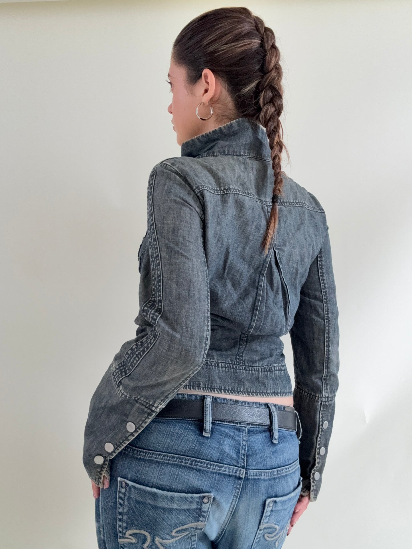 Denim Asymmetric Jacket (M)