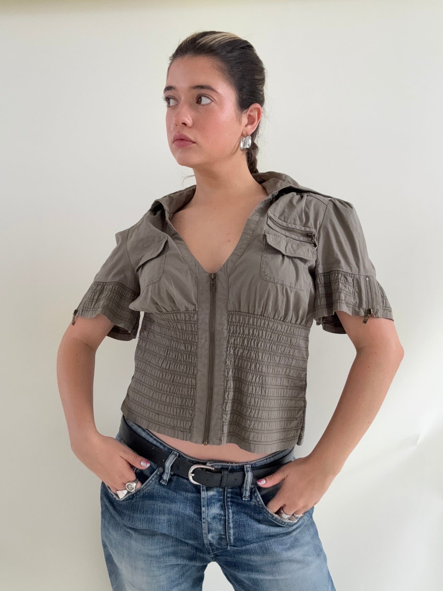Bebe Zip Shirt (M)