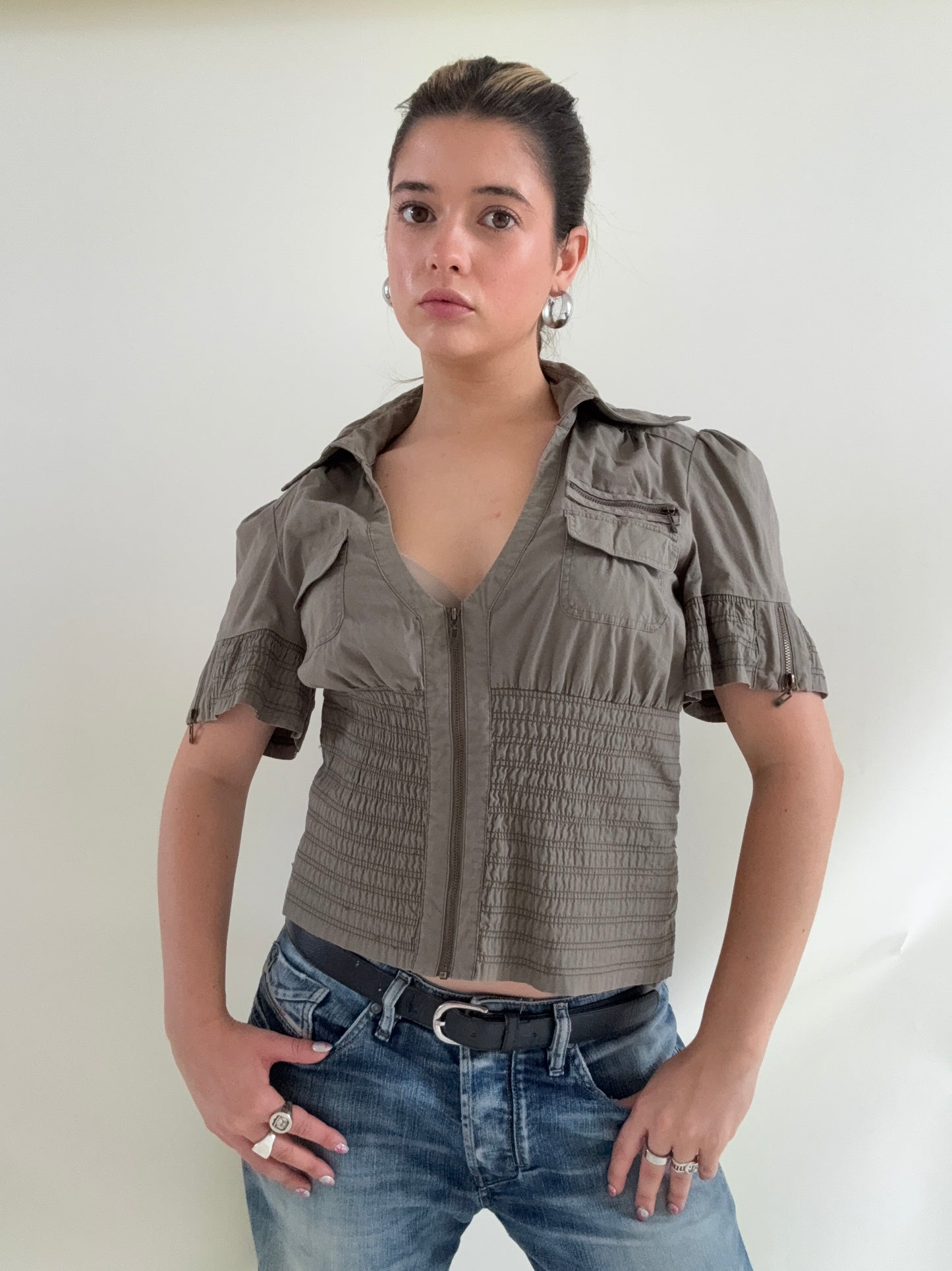 Bebe Zip Shirt (M)