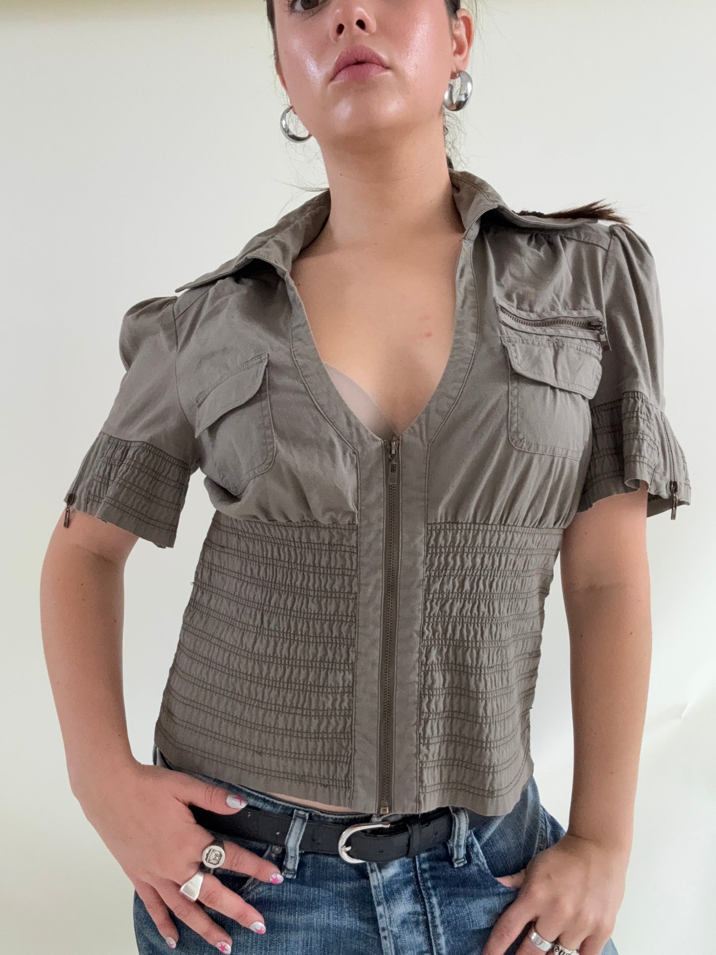 Bebe Zip Shirt (M)