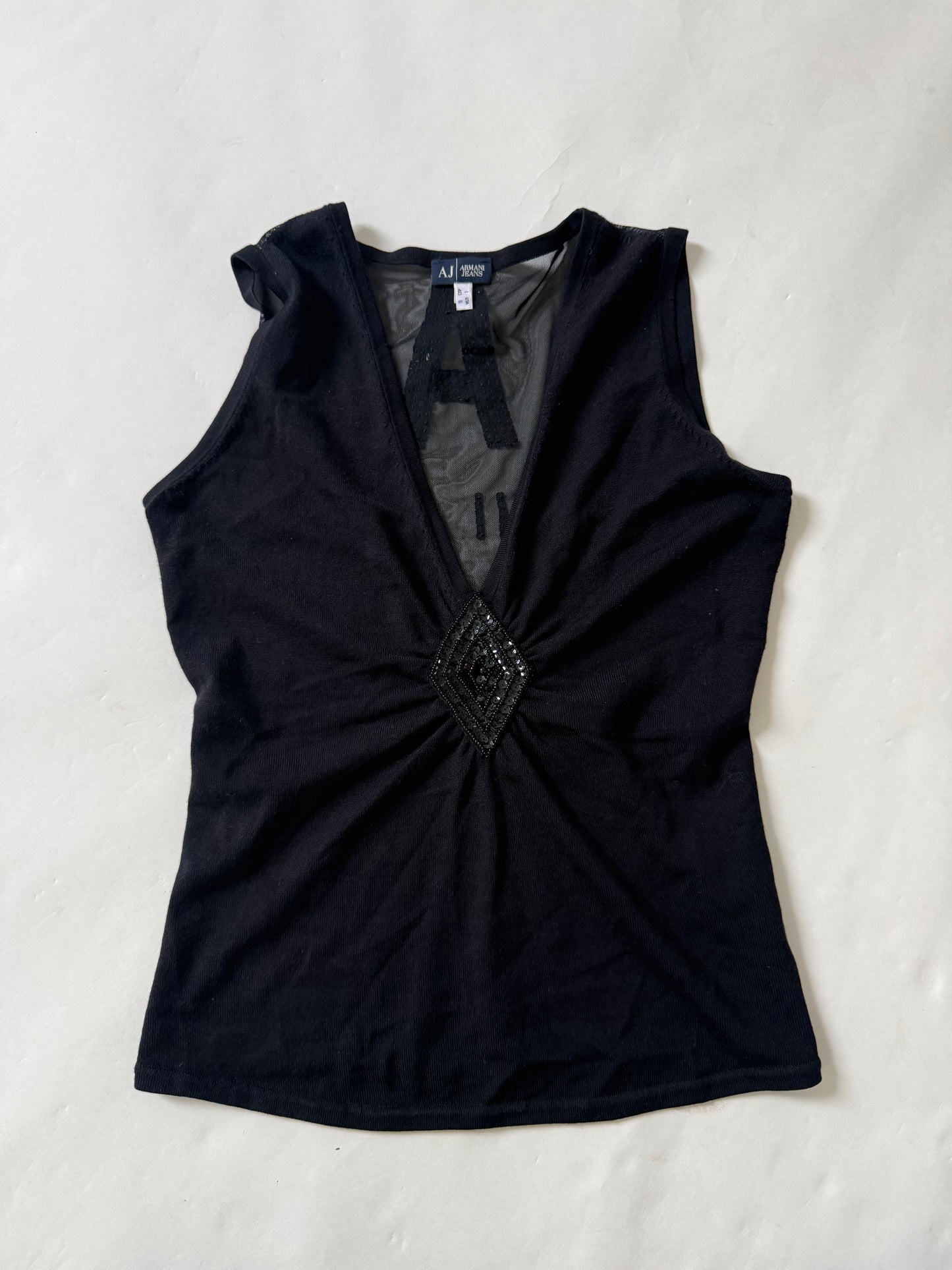 Armani Jeans Knit Mesh Back Vest (UK10)