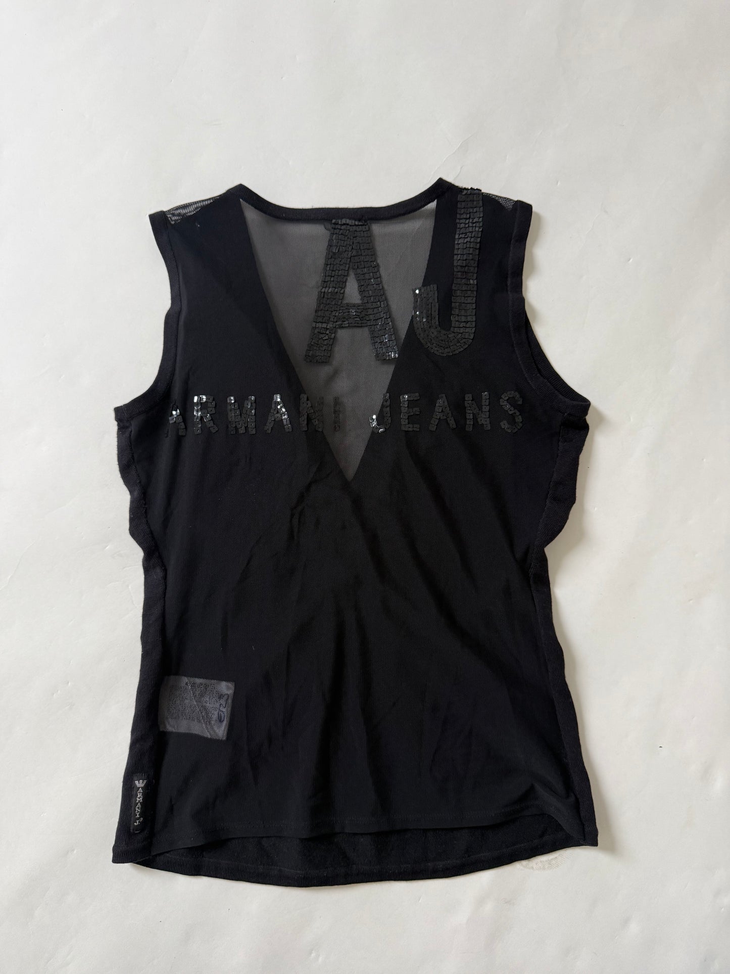 Armani Jeans Knit Mesh Back Vest (UK10)