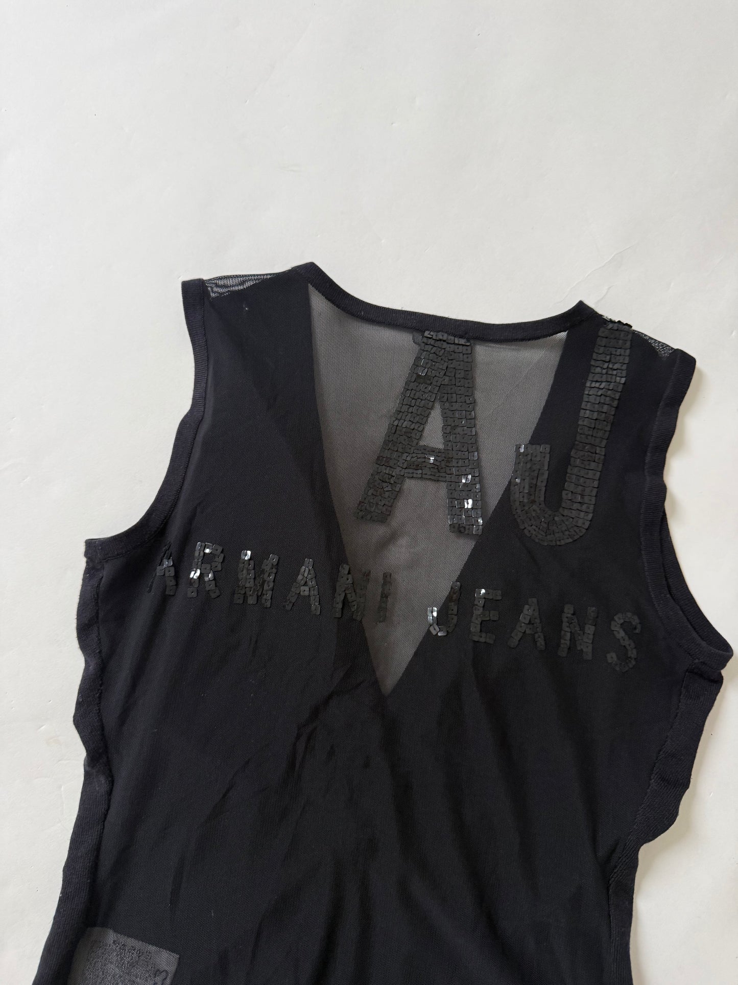 Armani Jeans Knit Mesh Back Vest (UK10)