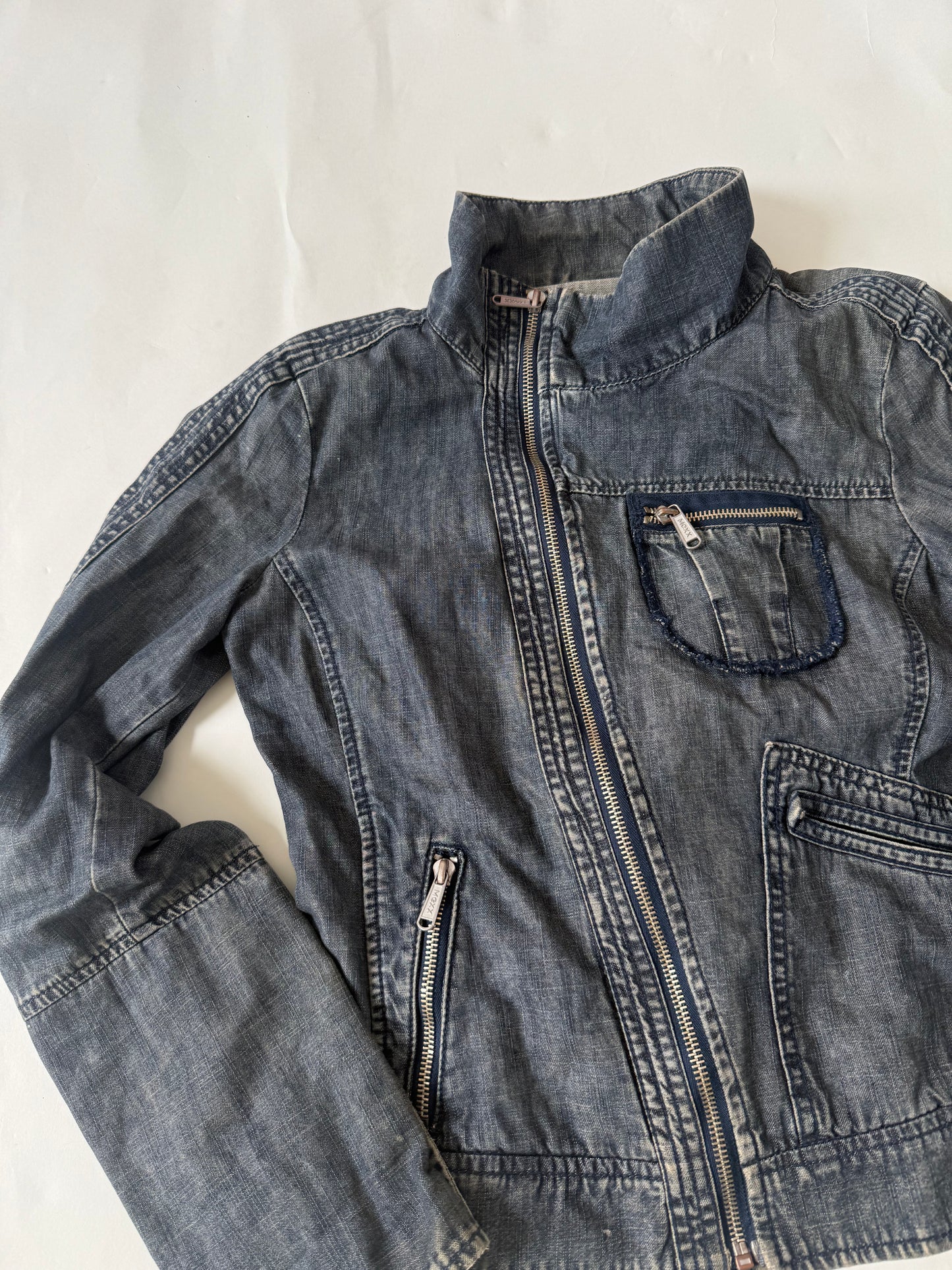 Denim Asymmetric Jacket (M)