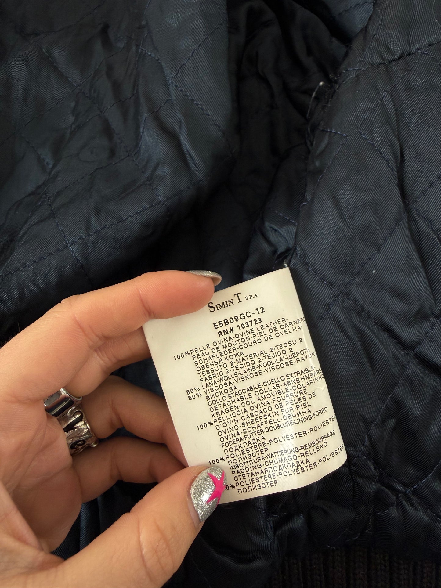 Armani Jeans Leather Bomber Jacket (UK14)
