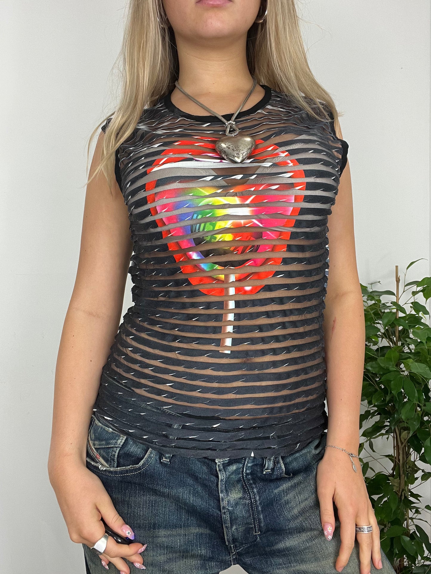 Miss Sixty Lips Mesh Vest