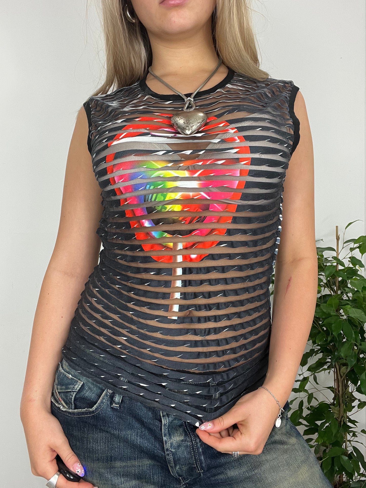 Miss Sixty Lips Mesh Vest